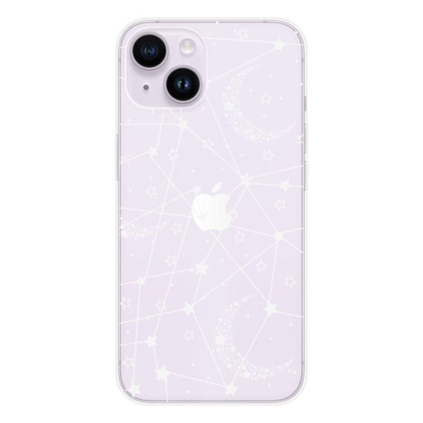 Siliconefodral - Kompatibel med Apple iPhone 14 - design med stjärnlinjer Transparent
