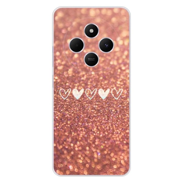 Silicone-fodral - Kompatibel med Xiaomi Redmi 14C 4G - design med hjärtglitter Transparent