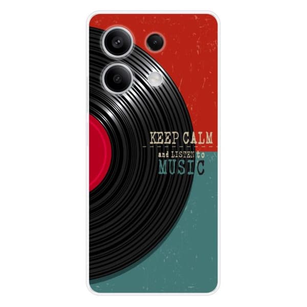 Siliconefodral - Kompatibel med Xiaomi Redmi Note 13 5G - design keep calm Transparent