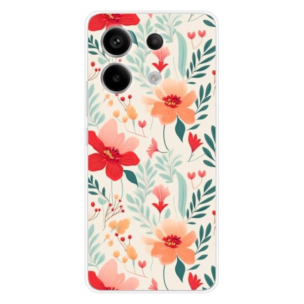 Siliconeskal - Kompatibel med Xiaomi Redmi Note 13 Pro 5G - design blomvägg Transparent