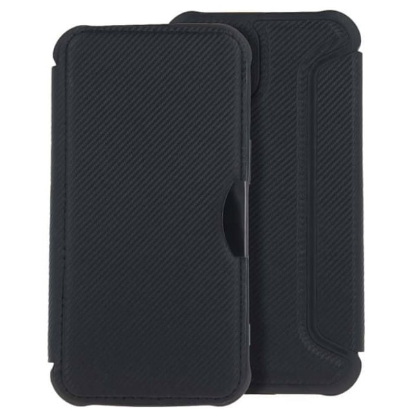 Étui Folio Smart Carbon - Samsung - Galaxy S24 - TPU - Magnetisk stängning - Video stöd svart
