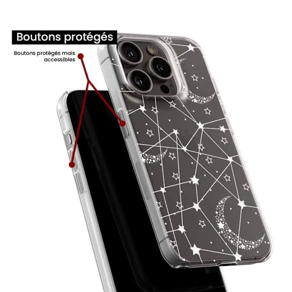 Tryckt silikonfodral som är kompatibelt med Xiaomi 14 Ultra Starry-linjer Transparent