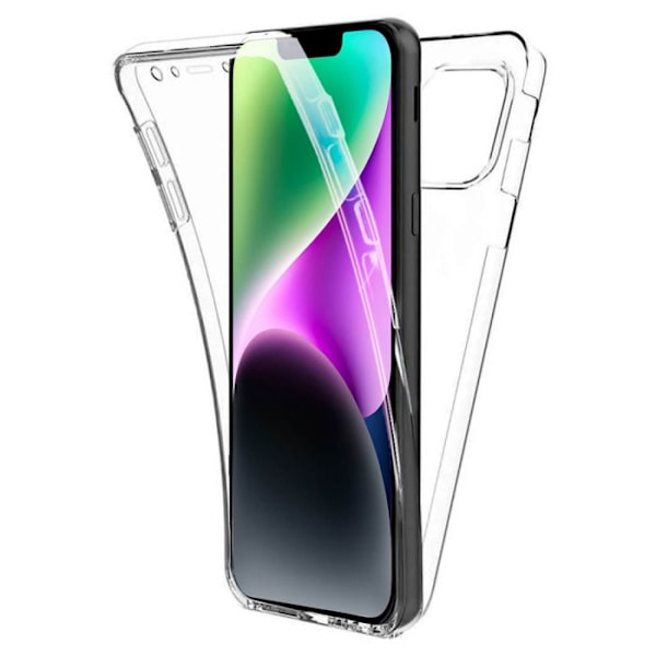 Heltäckande 360°- Skyddskompatibel Apple iPhone 14 Plus – Dubbel genomskinlig skydd Transparent