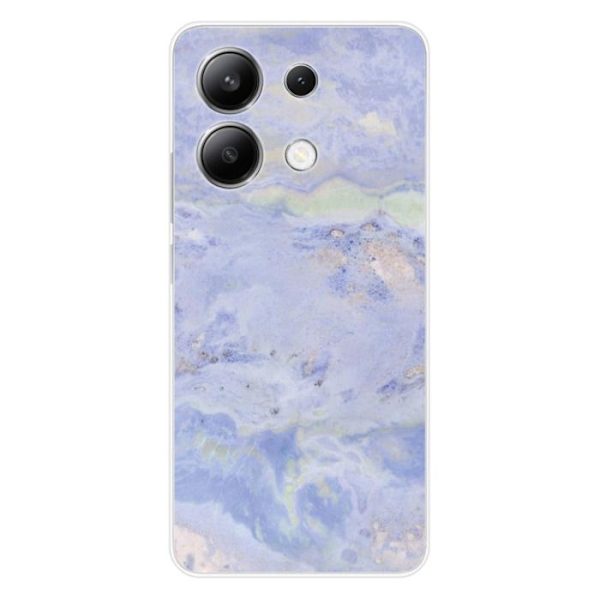 Siliconefodral - Kompatibel med Xiaomi Redmi Note 13 4G - design i blå marmor Transparent