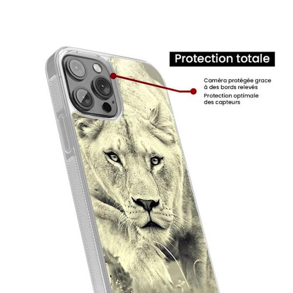 Siliconförstärkt tryckt skal kompatibelt med Apple iPhone 16 Plus Lionne Transparent