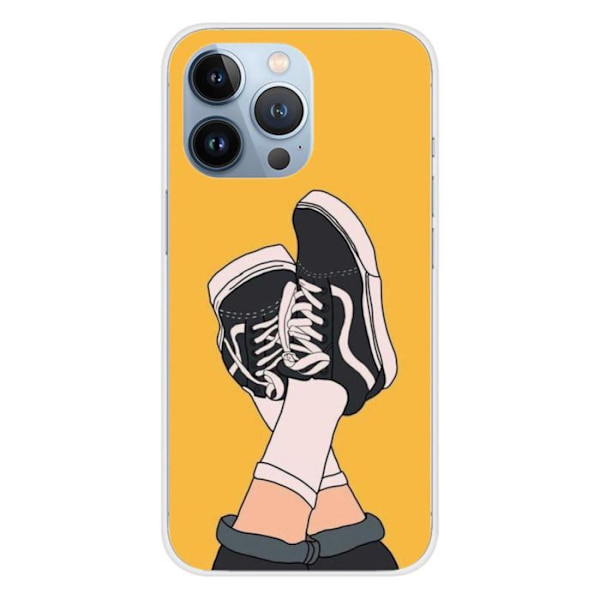 Siliconefodral - Kompatibel med Apple iPhone 13 Pro - design sneakers Transparent