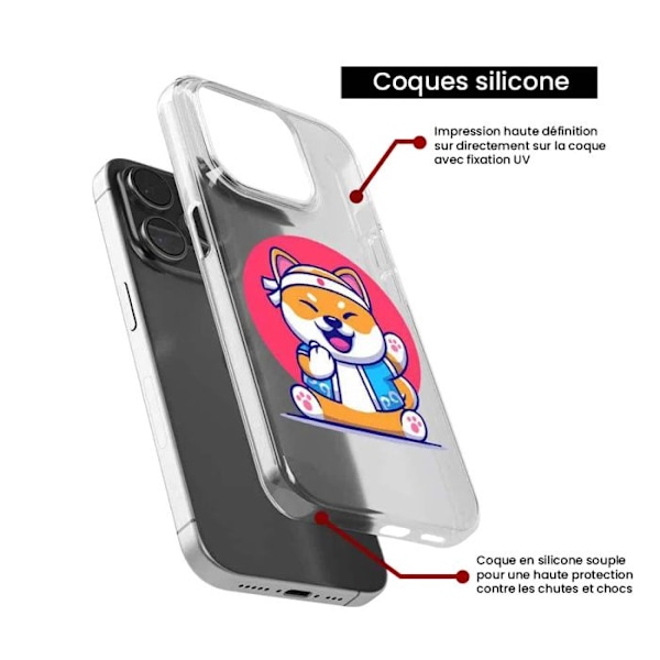 Tryckt silikonfodral som är kompatibelt med Samsung Galaxy A53 5G Shiba ninja Transparent