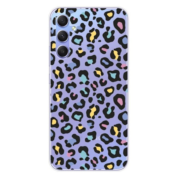 Silicone skal - Kompatibel med Samsung Galaxy A34 5G - leopardfärgad design Transparent