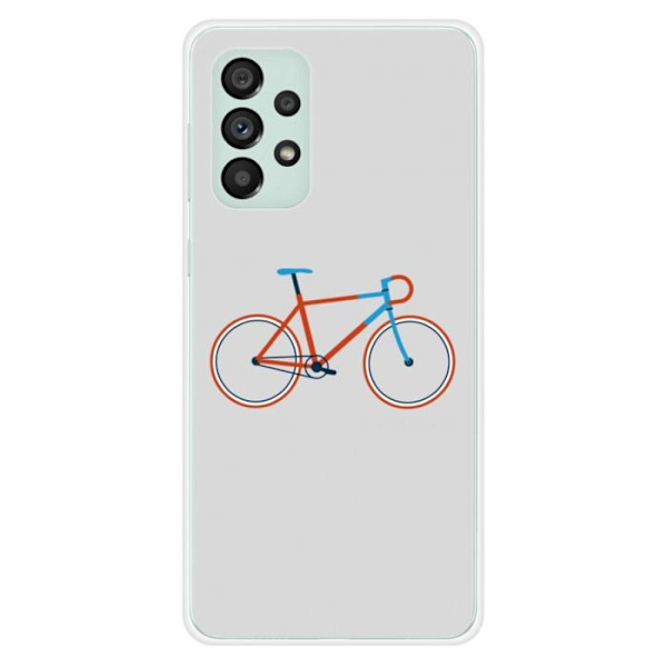 Siliconfodral - Kompatibel med Samsung Galaxy A73 5G - design cykel färg hipster Transparent