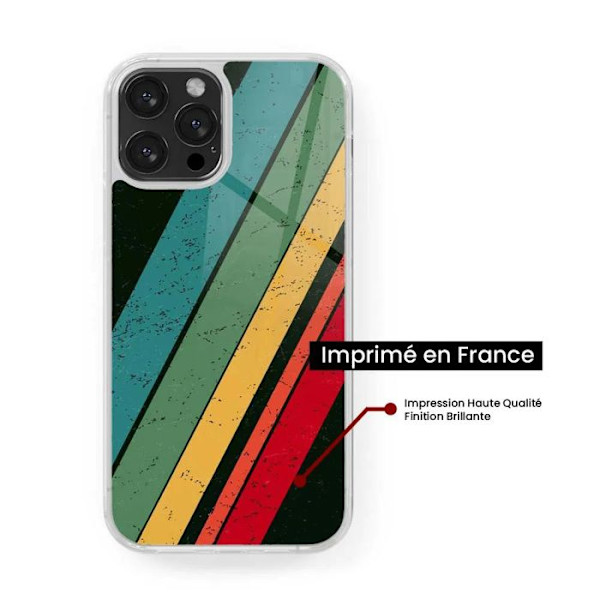 Siliconförstärkt tryckt skal kompatibelt med Apple iPhone 14 Pro Max Grunge Transparent