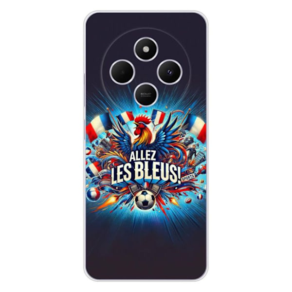 Siliconeskal - Kompatibel med Xiaomi Redmi 14C 4G - design allez les bleus Transparent