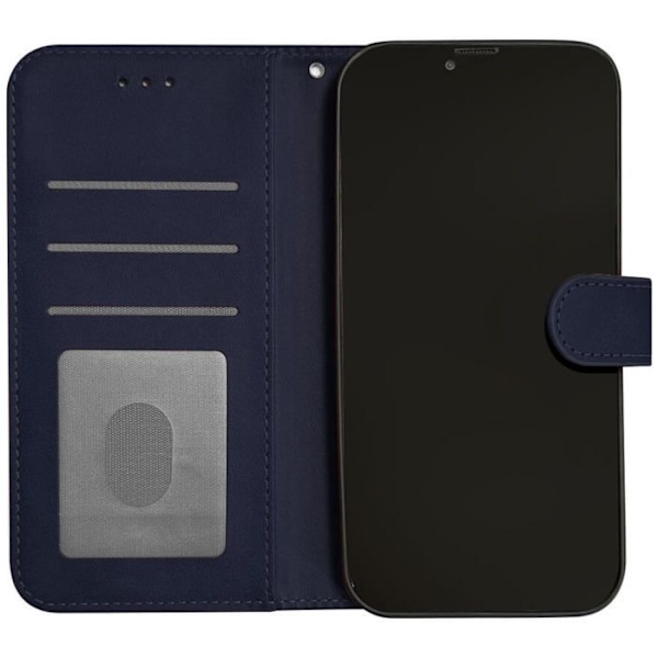 Flip-fodral - Xiaomi - 14 Pro - Blå konstläder - Magnetisk stängning - Inbyggt stöd blå