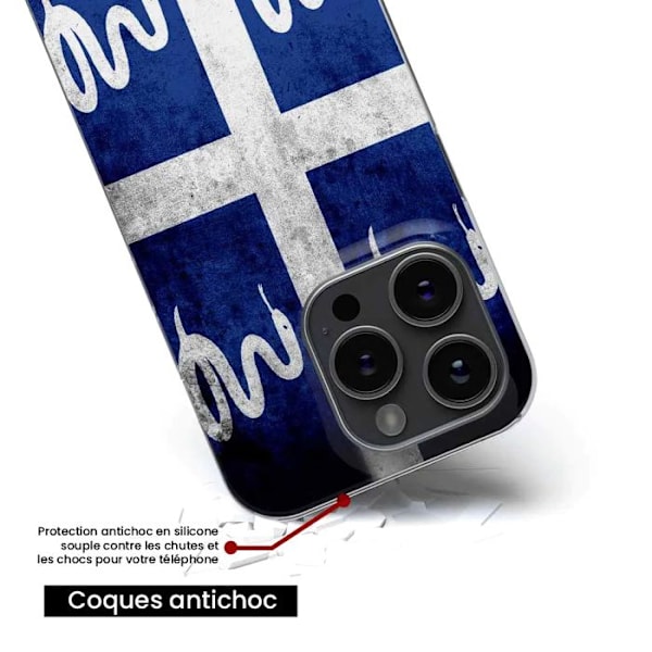 Coque i silikontryck kompatibel med Samsung Galaxy M15 5G Martinique-flagga Transparent