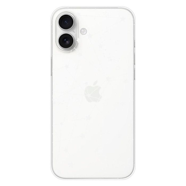 Silikonskal - Kompatibel med Apple iPhone 16 Plus - design med stjärnlinjer Transparent