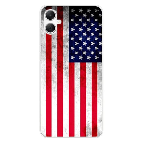 Silicone Case Printed - 1001 Cases - Galaxy A05 - USA Flag - Optimal Protection - Flexible Transparent