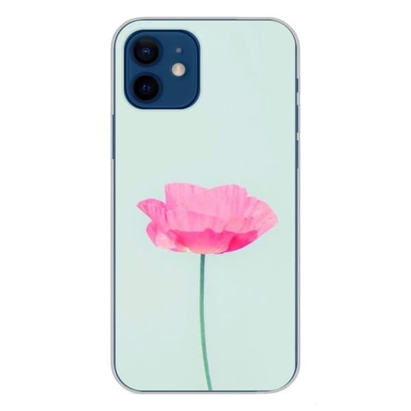 Tryckt silikonfodral som är kompatibelt med iPhone 12 Rose Flower