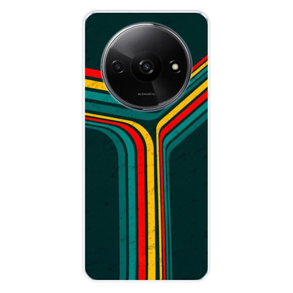 Silikonskal - Kompatibel med Xiaomi Redmi A3 4G - retro linjer design Transparent