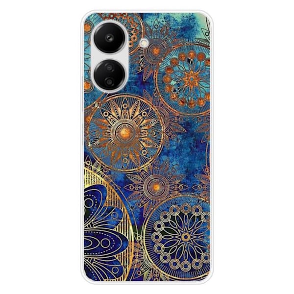 Siliconfodral - Kompatibel med Xiaomi Redmi 13C 4G - mandala-design blå Transparent