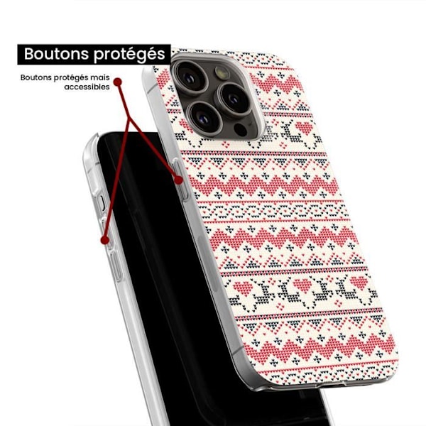 Tryckt silikonfodral kompatibelt Huawei P Smart 2021 NO Christmas Sweater Ren Transparent