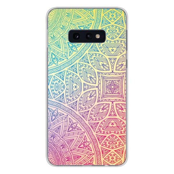 Siliconfodral med tryck - 1001 fodral - Samsung Galaxy S10e - Mandala Pastell - Optimal skydd - TPU Gel Transparent