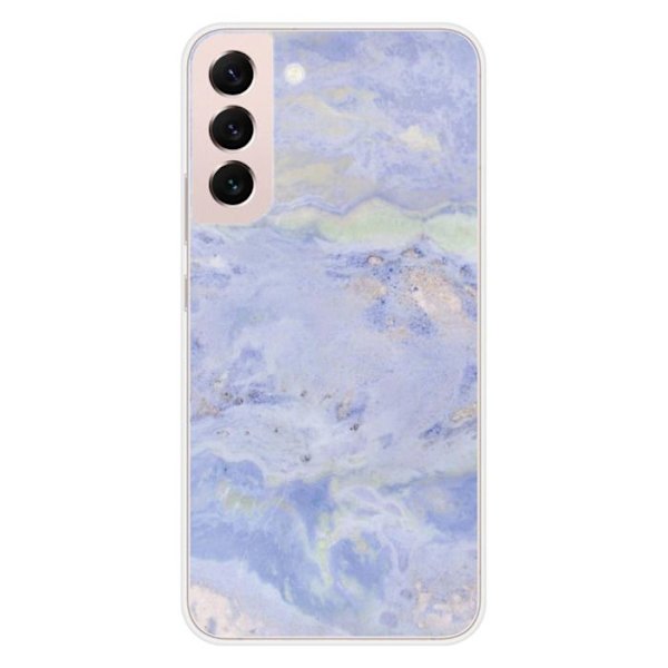Silikonskal - Kompatibel med Samsung Galaxy S22 Plus - blårandig marmor design Transparent