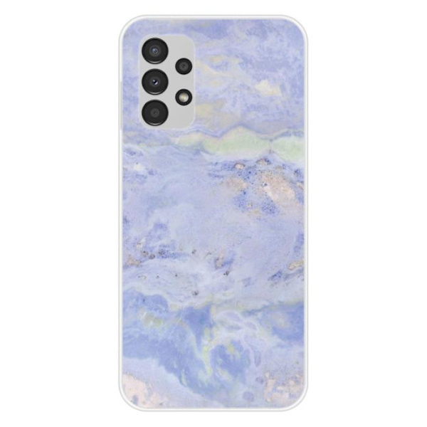 Siliconfodral - Kompatibel med Samsung Galaxy A13 4G - blå marmor design Transparent