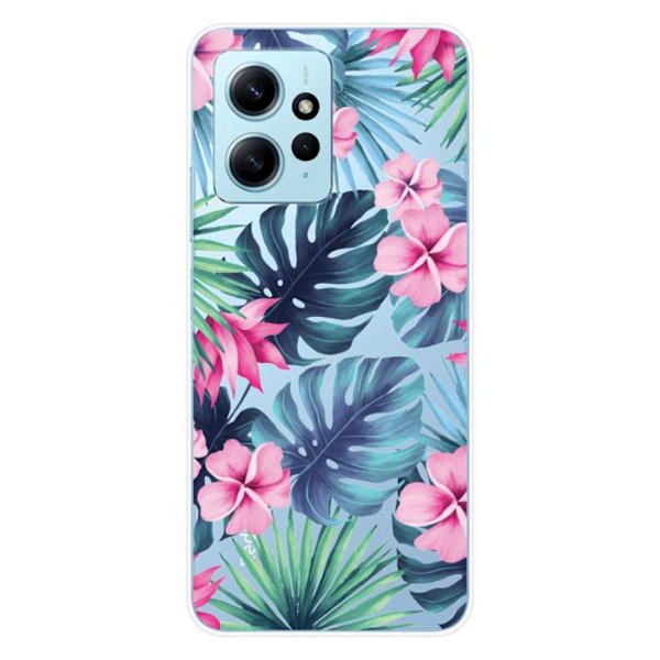 Silicone-fodral - Kompatibel med Xiaomi Redmi Note 12 4G - tropisk akvarelldesign Transparent