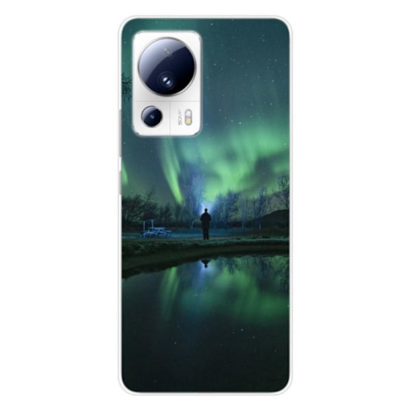 Siliconfodral - Kompatibel med Xiaomi 13 Lite - design med norrsken Transparent