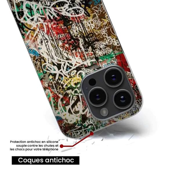 Siliconfodral - Kompatibel med Samsung Galaxy A05 - graffiti design 1 Transparent