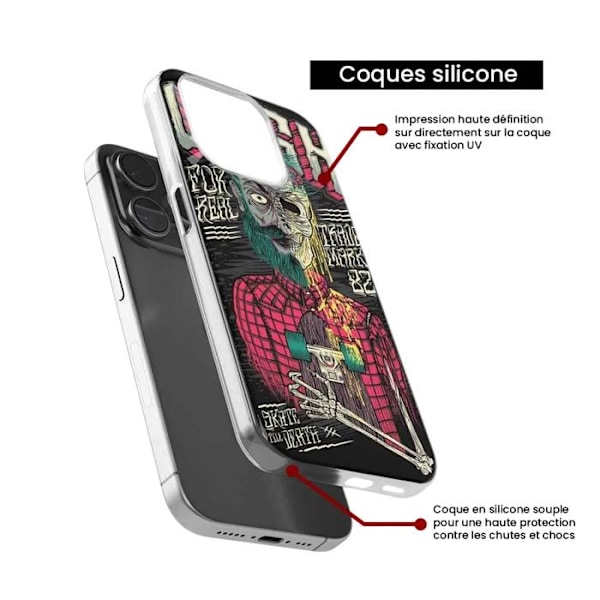 Siliconfodral - Kompatibel med Samsung Galaxy A05S - design dödskalle urgh Transparent