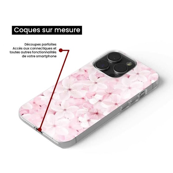 Siliconfodral - Kompatibel med Apple iPhone 14 - design sakura Transparent