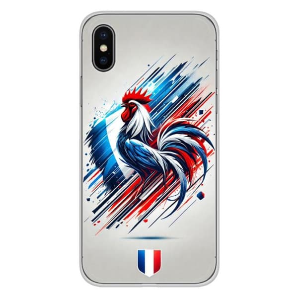 Siliconfodral kompatibelt med iPhone X - Fransk tupp Transparent