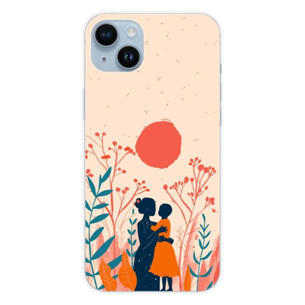 Siliconfodral - Kompatibel med Apple iPhone 14 Plus - design med en touch av ömhet Transparent