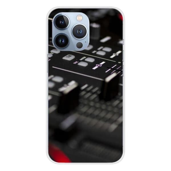 Siliconefodral - Kompatibel med Apple iPhone 13 Pro - design dj mixer Transparent
