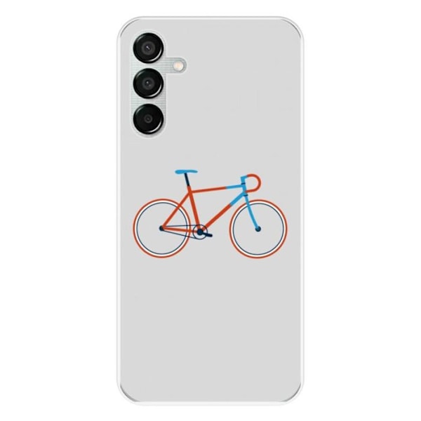 Siliconfodral med tryck kompatibelt med Samsung Galaxy M15 5G, cykelfärg Hipster Transparent