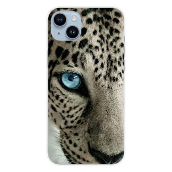 Siliconskal - Kompatibel med Apple iPhone 15 Plus - leopardöga design Transparent