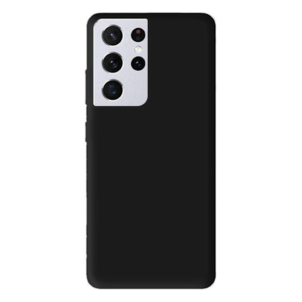 Svart silikonetui - Kompatibel med Samsung Galaxy S21 Ultra svart