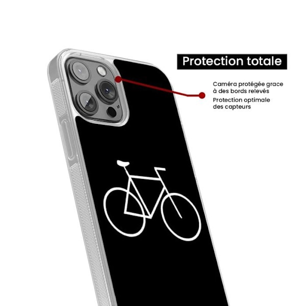 Siliconförstärkt tryckt fodral kompatibelt med Apple iPhone 16 Plus Bike Hipster Transparent