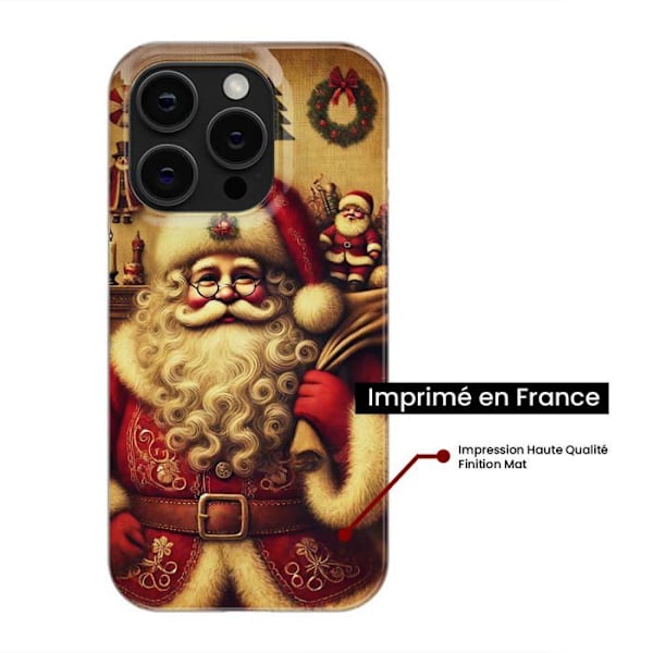 Tryckt silikonfodral kompatibelt med Xiaomi Redmi Note 12 4G NO Santa Claus Vintage Transparent