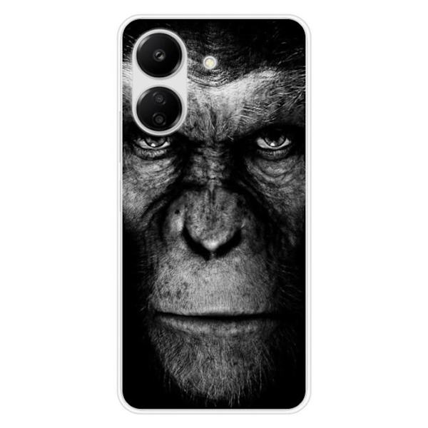 Silicone case - Kompatibel med Xiaomi Redmi 13C 4G - design med apa Transparent