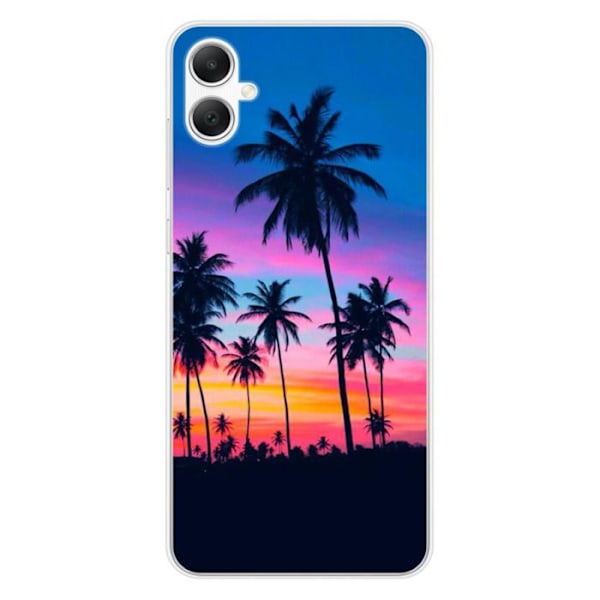 Coque Silikontryckt - 1001 Skal - Samsung Galaxy A05 - Mönster med Färgglada Palmträd - Mjuk - Transparent Transparent