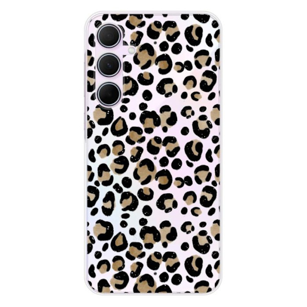 Silicone-fodral - Kompatibel med Samsung Galaxy A55 5G - leoparddesign Transparent
