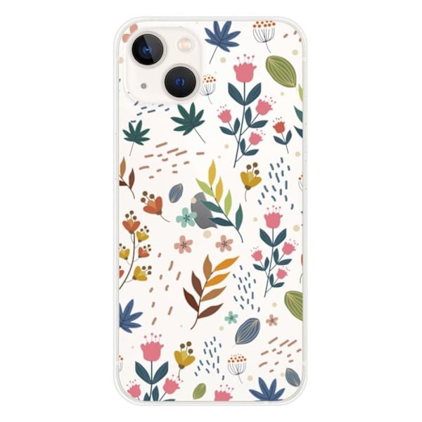 Coque iPhone 13 i Färgglada Blommor - Silikontryckt - 1001 Coques - Mjuk - Optimal Skydd Transparent