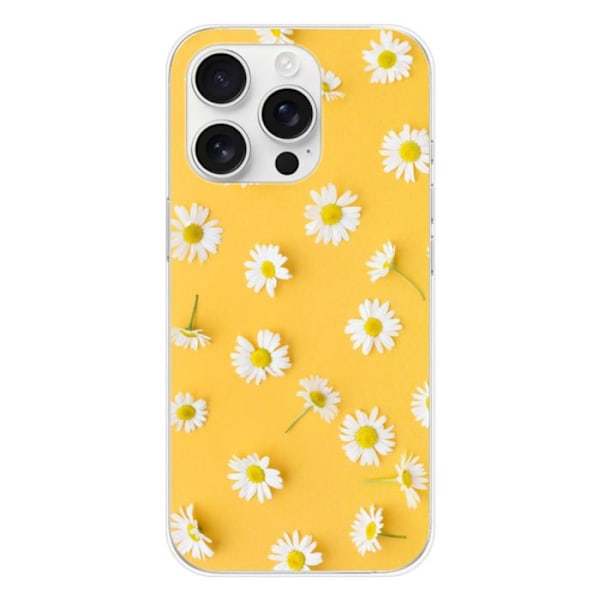 Silicone Case Printed - 1001 Cases - iPhone 16 Pro - Daisy Pattern - Optimal Protection - Flexible Transparent