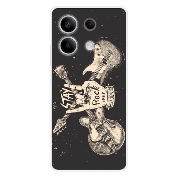 Coque i silikon - Kompatibel med Xiaomi Redmi Note 13 5G - design stay rock Transparent