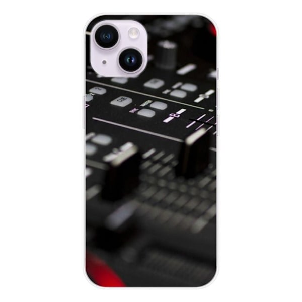 Silikonetui - Kompatibel med Apple iPhone 14 - design dj mixer Transparent