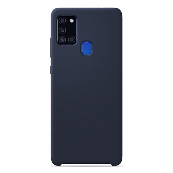 Siliconefodral Soft Touch - Samsung - Galaxy A21S - Blå - Stötsäker - Trådlös laddning blå