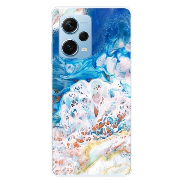 Siliconfodral - Kompatibel med Xiaomi Redmi Note 12 Pro Plus - design marmor ocean Transparent