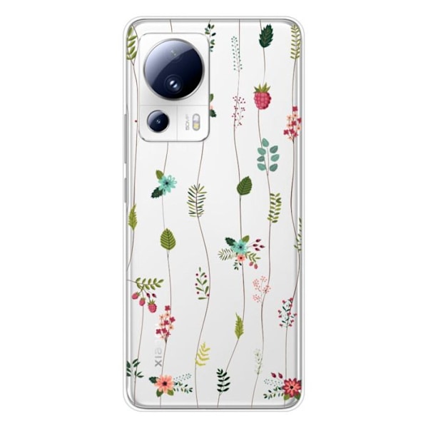 Siliconefodral - Kompatibel med Xiaomi 13 Lite - blommönsterdesign Transparent