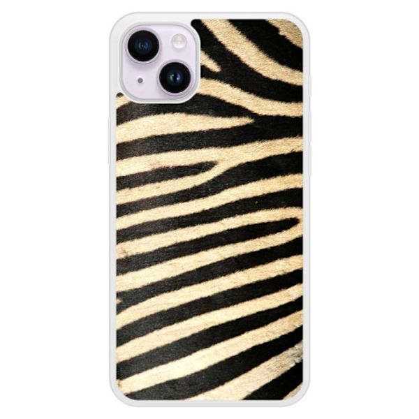 Siliconförstärkt tryckt skal kompatibelt med Apple iPhone 15 Plus Zebra Transparent